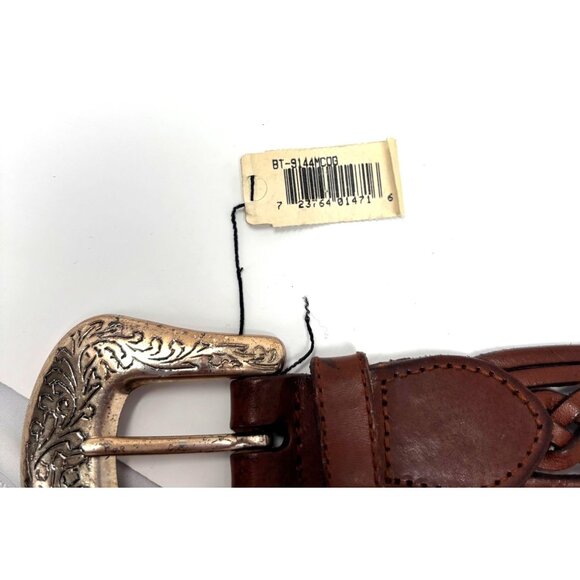 Fossil Brown Leather Belt with Concho Embellishments Size Medium NEW! - Picture 3 of 4